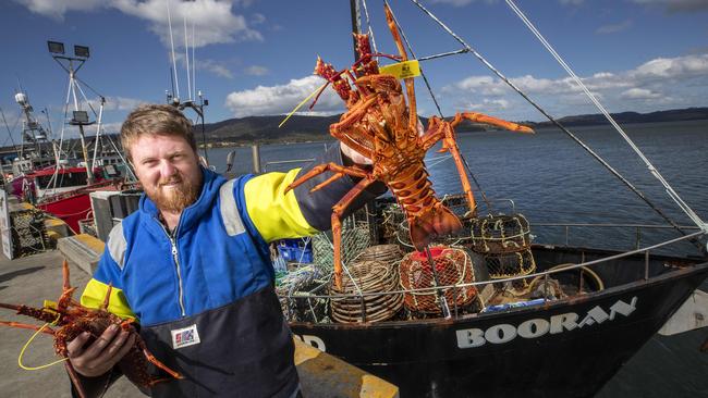 Booran skipper Jack Tatnell who is selling crays at Margate. Picture Chris Kidd