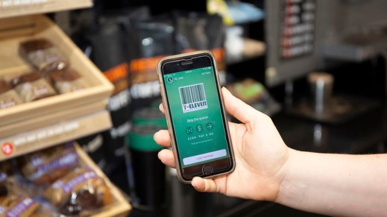 Customers make purchases on their phones through an app.