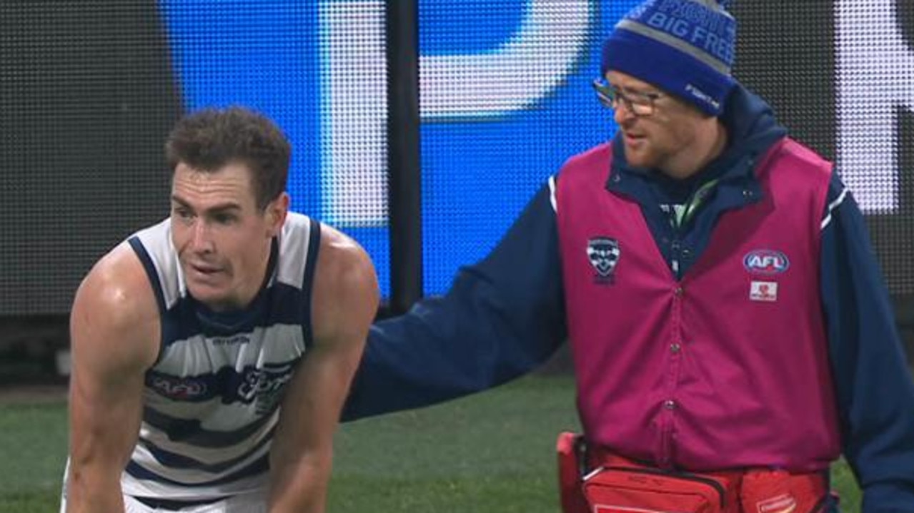 An increasing number of AFL players are trying to conceal concussion symptoms to avoid missing games, according to an annual AFL Players’ Association Report. Picture: Fox Footy