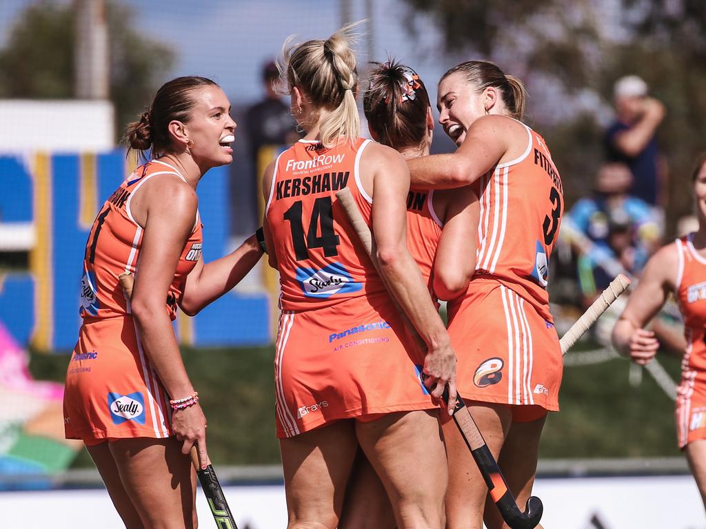 Jubilation from the Blaze during their epic grand final win. Picture: Supplied