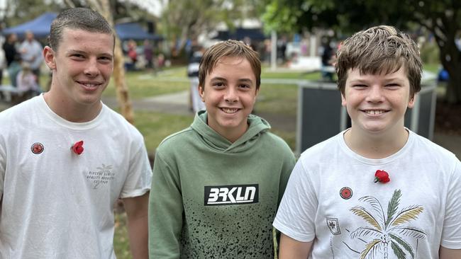 Levi Groth, Nate Higson and Tallis Groth. Picture: Letea Cavander