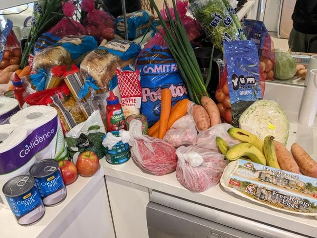 A shopper purchased all these groceries for under $63. Picture: Reddit