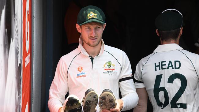 Australian 12th man Cameron Bancroft is seen during the Gabba Test. Picture: AAP