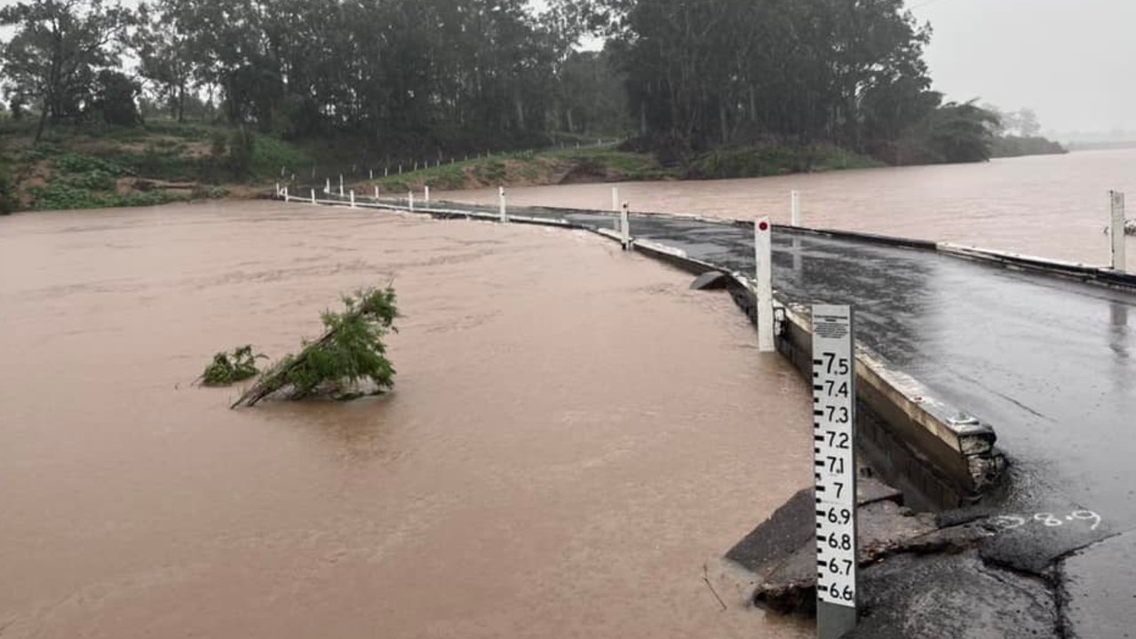 The bridge over the Mary River at Tiaro, which connects Tiaro to Mungar, has closed. Photo: Facebook, Mayor George Seymour.