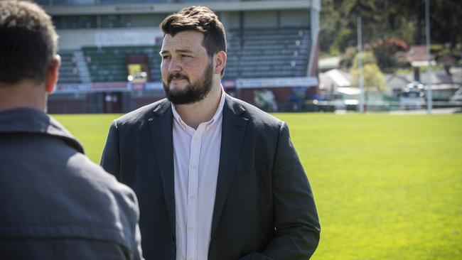 AFL Tasmania CEO Damian Gill at North Hobart Oval. Picture: LUKE BOWDEN