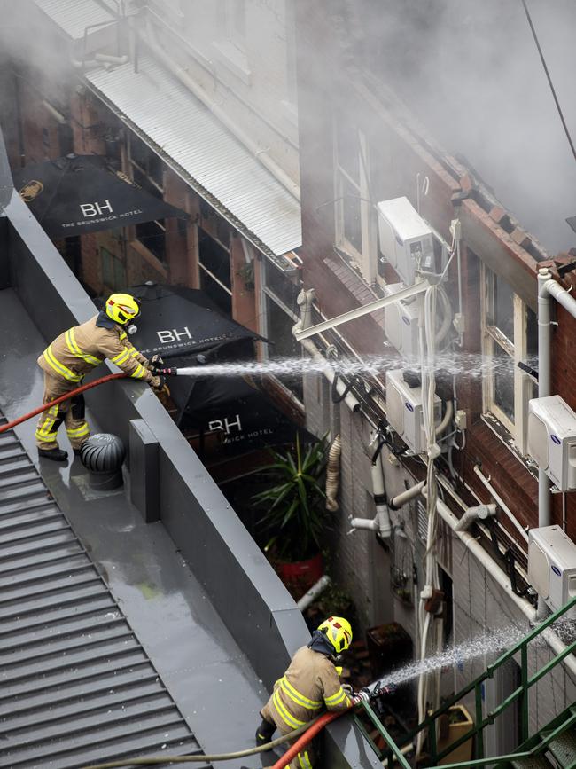 Brunswick Hotel fire, Hobart. Picture Chris Kidd