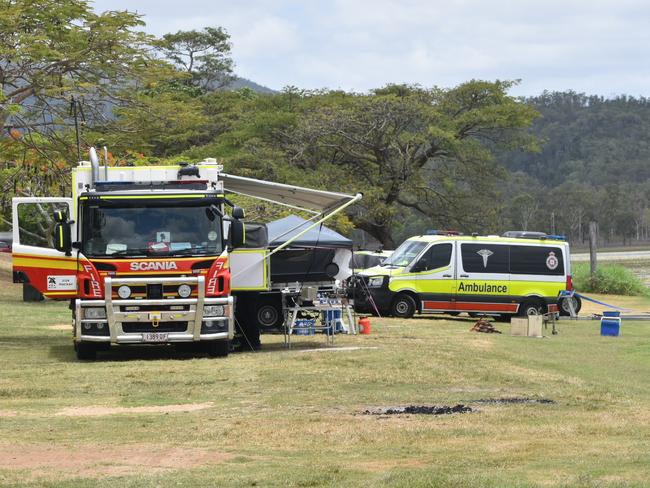 Multiple emergency services crews including the RACQ CQ Rescue team and the State Emergency Service (SES) were sent to Kinchant Dam to search for a missing man in November. Picture: Matthew Forrest