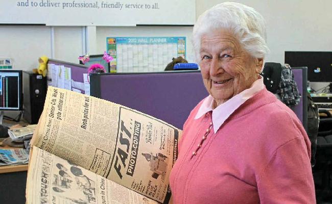 Enid Hamilton spent 22 years writing for the Stanthorpe Border Post. Picture: Daniel Elliott