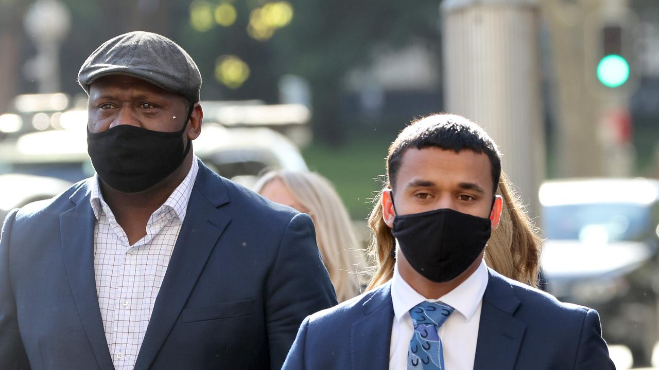 (L-R) Wendell and Tristan Sailor pictured arriving at Downing Centre Court. Picture: NCA NewsWire / Damian Shaw