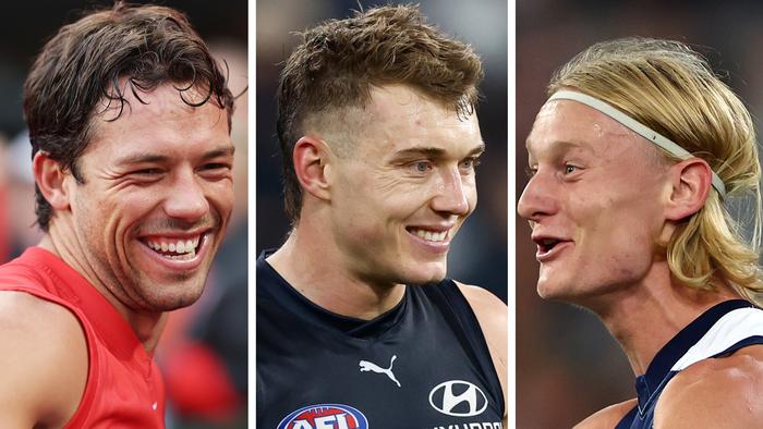 Ollie Florent, Patrick Cripps and Oliver Dempsey
