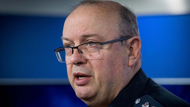 Chief Commissioner Graham Ashton says drones will be fundamental in how Victoria Police deals with crime and critical incidents in the future. Picture: Jake Nowakowski