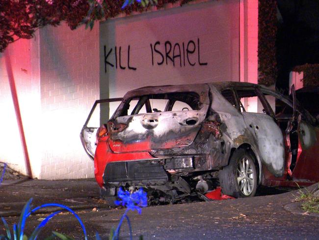 The aftermath of the anti-Semitic attack in Woollahra late last year.