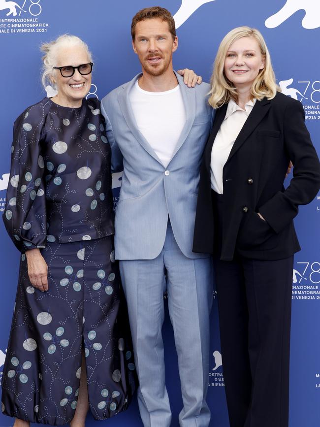 Campion, Cumberbatch and Dunst in Venice. Picture: Netflix