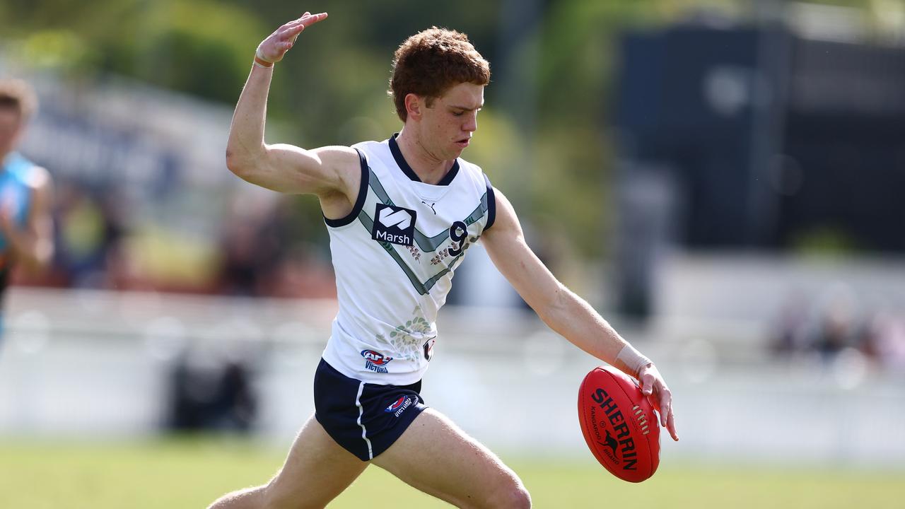 <!DOCTYPE html PUBLIC "-//W3C//DTD HTML 4.0 Transitional//EN" "http://www.w3.org/TR/REC-html40/loose.dtd"><html><body><p>Joe Berry was picked 15th by Port Adelaide. (Photo by Chris Hyde/AFL Photos/via Getty Images)</p></body></html>