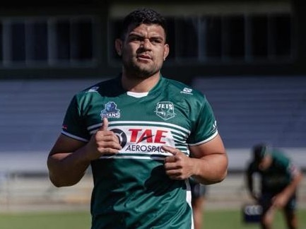 David Fifita training with the Ipswich Jets this week. He has been ruled out indefinitely.