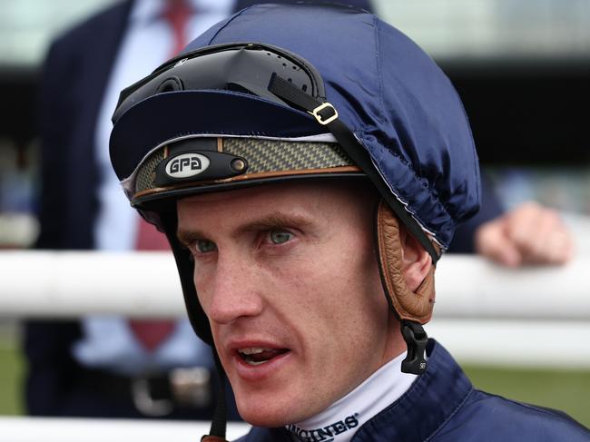 SYDNEY, AUSTRALIA - FEBRUARY 08: Chad Schofield riding Public Attention win Race 8 Asahi Super Dry Eskimo Prince Stakes during "Inglis Millennium Day" - Sydney Racing at Royal Randwick Racecourse on February 08, 2025 in Sydney, Australia. (Photo by Jeremy Ng/Getty Images)