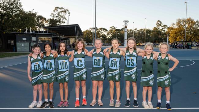 Geelong Amateurs Rubies under-11 netball team.