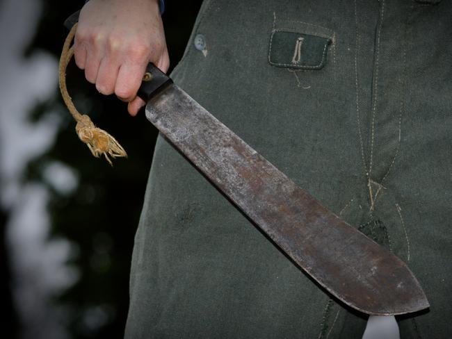 Man wielding a machete. Generic. Picture: iStock