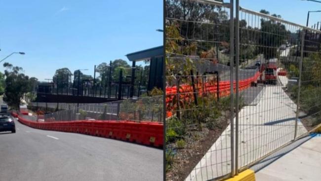 Montmorency station, where a walkway was built next to the car park on the Were St side of the station. Picture: Supplied