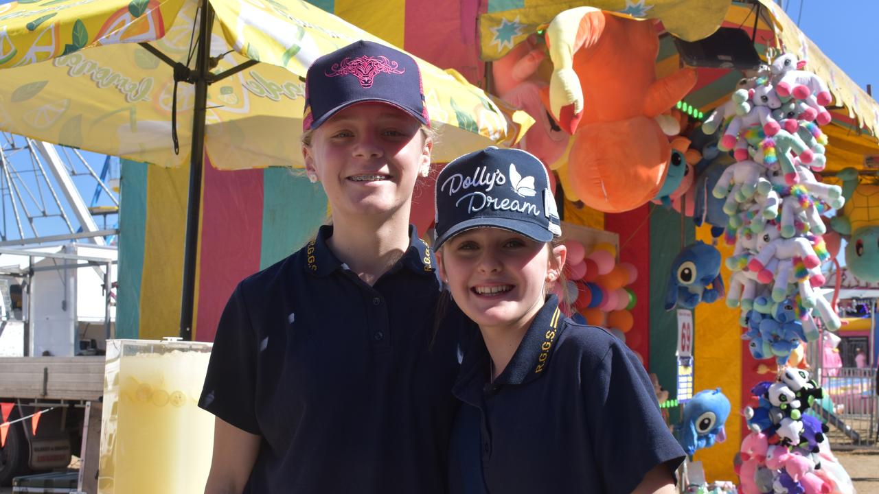 Jessica Davison and Lucy Roebig at the 2024 Rockhampton Agricultural Show.