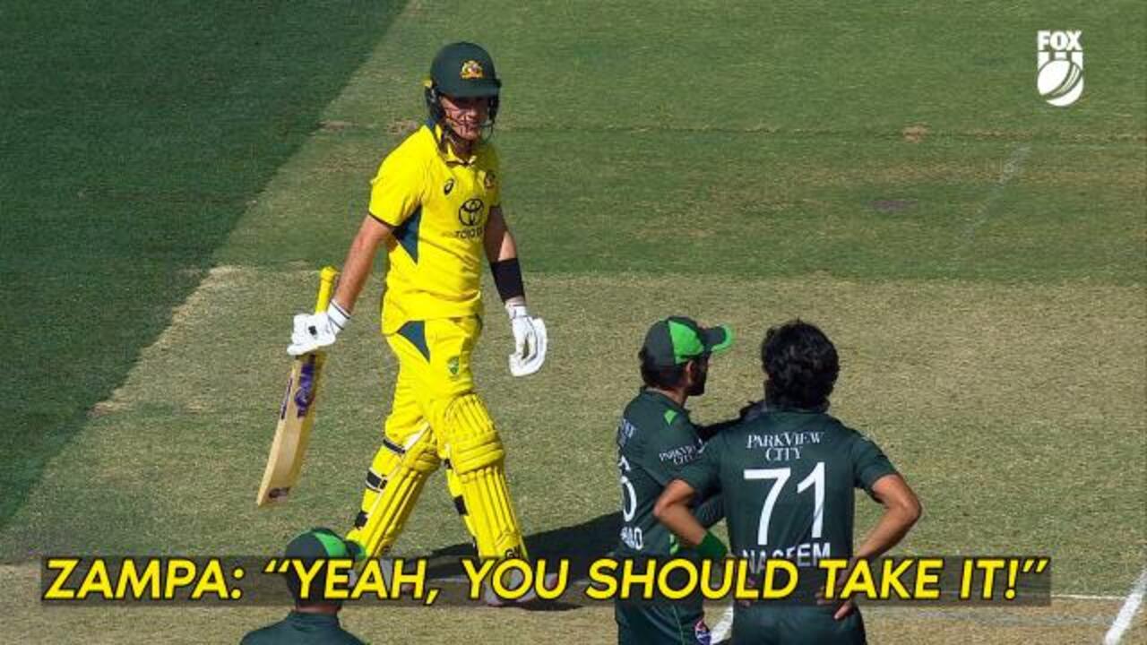 Zampa trolls Rizwan! Pakistan burn DRS