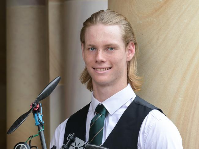 Past Proserpine student Mac Rogers, who now studeis engineering at UQ, has won both a tech competition and a gymnastics record in the same year. Picture: Supplied