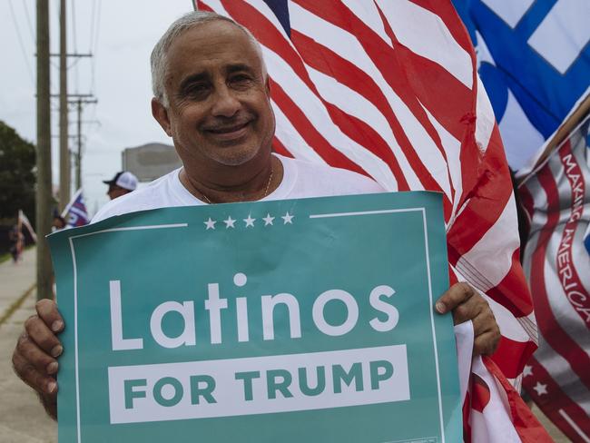 Ron Reyes, 66, a retired businessman poses for a portrait outside the Hillsborough Community College - Dale Mabry Campus, where Democratic Presidential Nominee, Joe Biden, was speaking at a round table event with veterans. Tampa, Florida, USA. Tuesday, September 15th, 2020. (Angus Mordant for NewsCorp Australia)