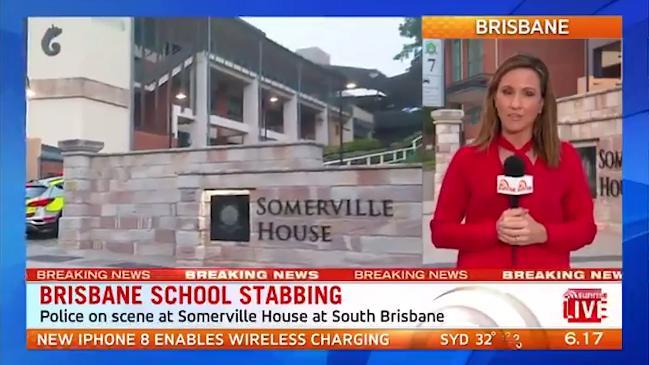 Security guard stabbed at Brisbane school