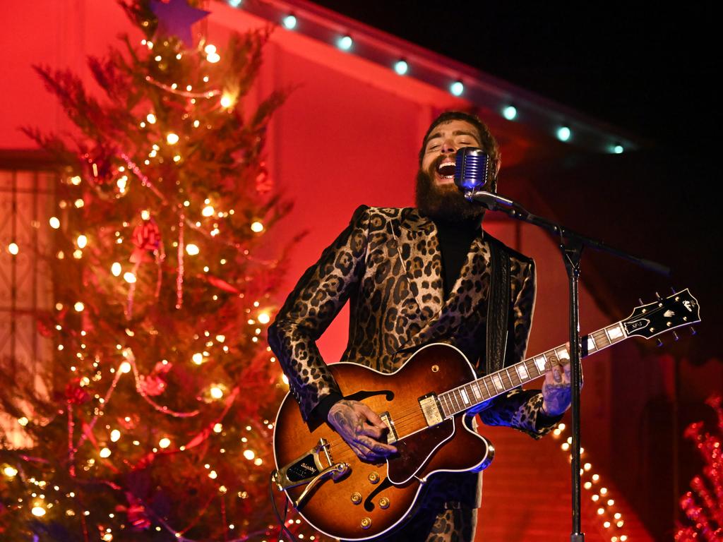 Post Malone performs at Christmas At Graceland.