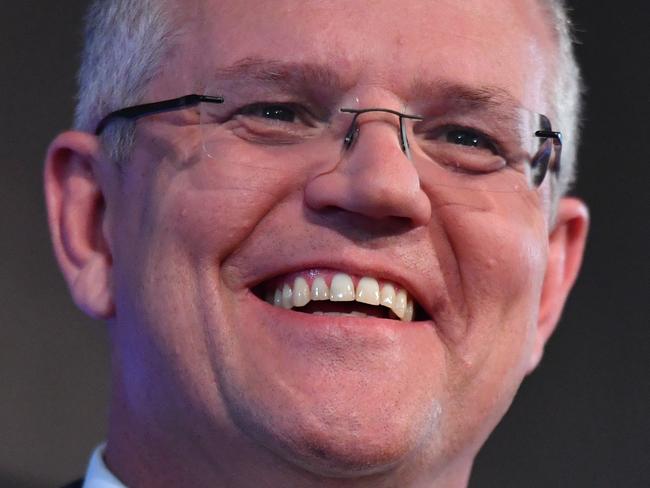 Prime Minister Scott Morrison at the National Press Club in Canberra, Thursday, May 16, 2019. (AAP Image/Mick Tsikas) NO ARCHIVING