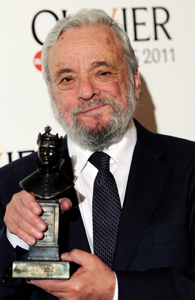 Stephen Sondheim with his Society of London Theatre Special Award at the Olivier Awards in 2011 in London. has died at the age of 91. Picture: Ian Gavan/Getty Images