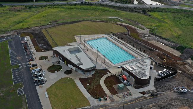 The $15.5m North Bellarine Aquatic Centre at Drysdale is nearing completion. Picture: Alan Barber