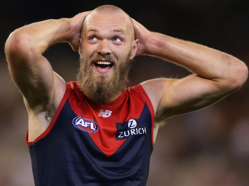 Simon (Goodwin) says ‘hands on heads’ and Max Gawn says ‘I can’t believe some of the SuperCoach scores being posted in 2019’