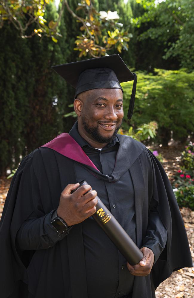 Associate Degree of Engineering graduate Beki Ndhlovu at a UniSQ graduation ceremony at The Empire, Wednesday, October 30, 2024. Picture: Kevin Farmer