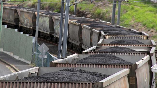 A coal train travels through NSW’s Hunter Valley.