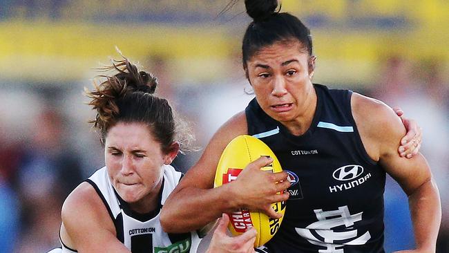 Carlton has been dumped from the AFLW season opener. Picture: Getty