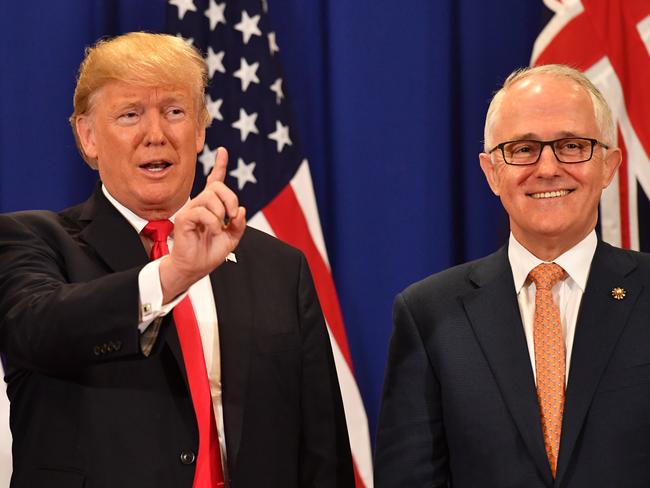 US President Donald Trump and Australian Prime Minister Malcolm Turnbull last met at the Association of South East Asian Nations (ASEAN) forum in the Philippines last November. Picture: AAP Image/Mick Tsikas