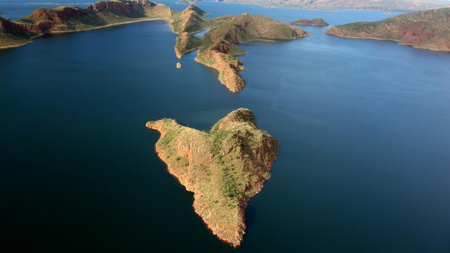 Lake Argyle, WA, stores more than 10.7 million megalitres, but irrigates just 20,000 hectares. Picture: Fleur Bainger