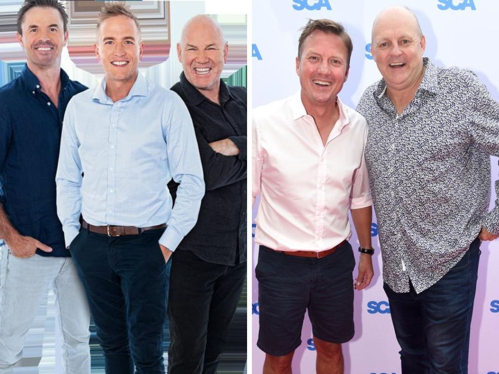 The Triple M teams from Adelaide and Melbourne. Photos: Supplied/News Corp