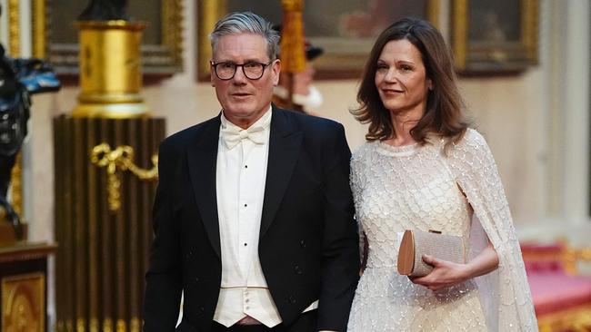 Labour leader Sir Keir Starmer with his wife Victoria attend a State Banquet at Buckingham Palace in London on June 25. Picture: Aaron Chown / POOL / AFP