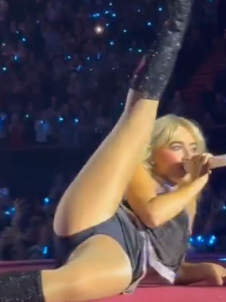 Carpenter has acted out various sex positions during her tour.