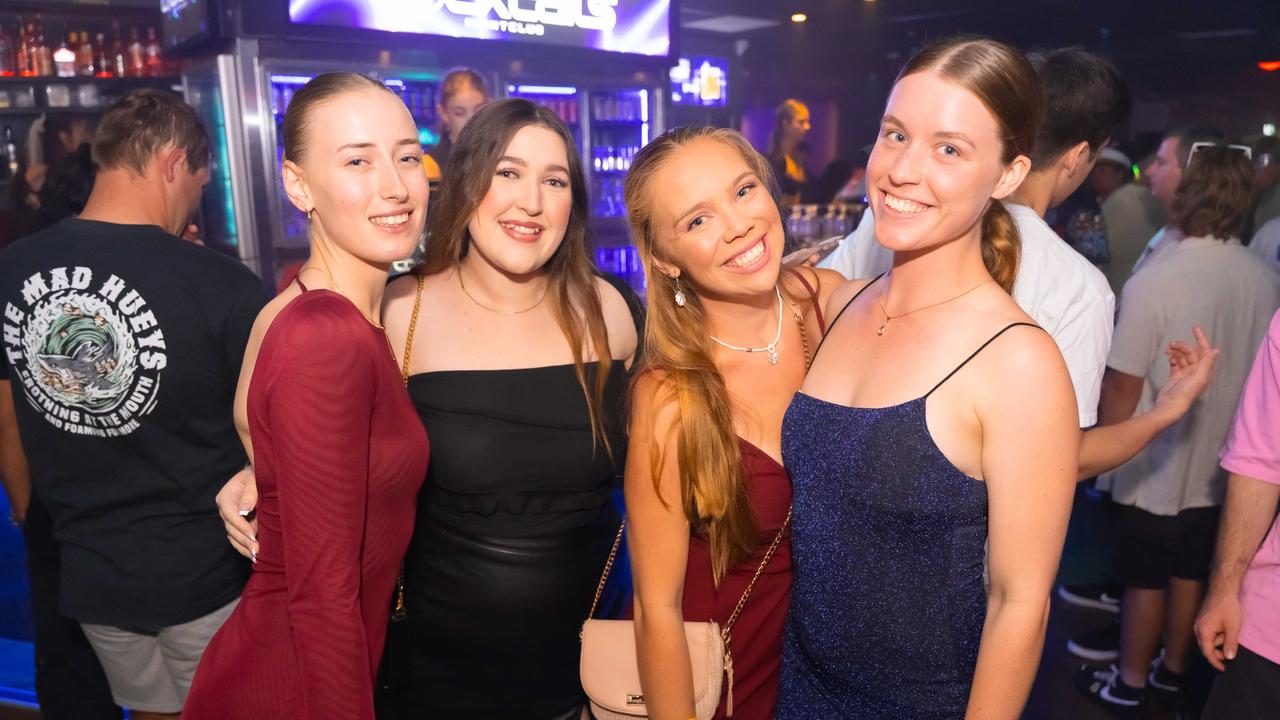 NIGHT SPOTTING: Chloe Rayner, Chloe Revell, Chloe Jones and Lucinda Wojtaszak at Cocktails. Photo: Ricardo Lye