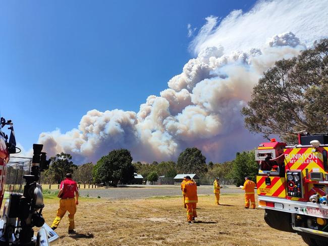 Emergency response to the large bushfire which started on thursday at Bayindeen is still underway, with Emergency Warnings out from Beaufort all the way up to Glenlofty and Mount Avoca. Thank you to all our crews for their hard work.,  captured in Buangor by Sebastopol Fire Brigade - CFA 22nd February 2024.  Picture :Sebastopol Fire Brigade - CFA