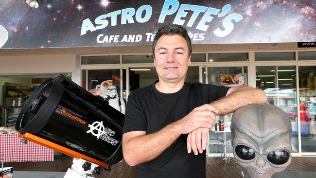 Petar Teodorovic at Astro Pete's Cafe and Telescopes. Picture: Richard Walker