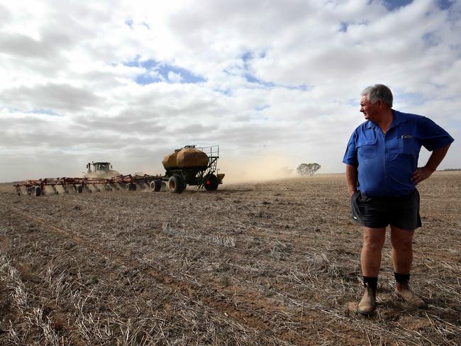 26/04/2019 Crop farmer Craig Henderson who is sowing oats on his property at Berriwillock in Victoria.Picture: David Geraghty / The Australian.