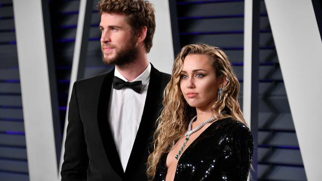 Cyrus and Liam Hemsworth’s divorce became official at the end of January. Picture: AFP