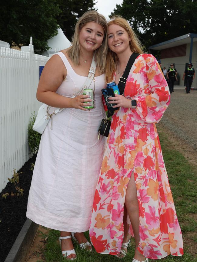 Sophie Atkinson and Charlotte Gomory attend the Ballarat Cup. Picture: Brendan Beckett