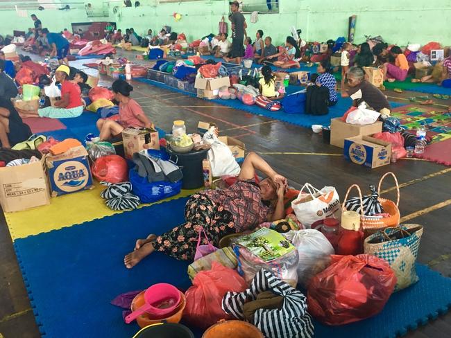 Evacuation centres contain food and water — but for how long? Picture: Ian Neubauer
