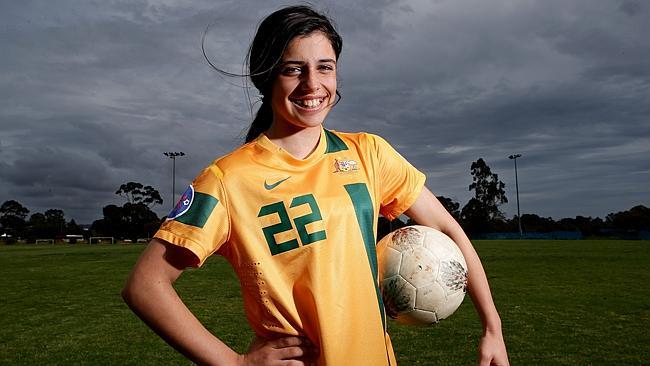 Alex Chidiac, 14, recently played for Australia's under-16 side and won the SA women's Premier League best and fairest medal. Picture: Sarah Reed