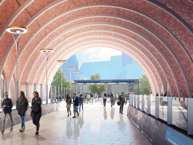 Metro Tunnel Station Images (Current Co…cept Images)North Melbourne CONCOURSE